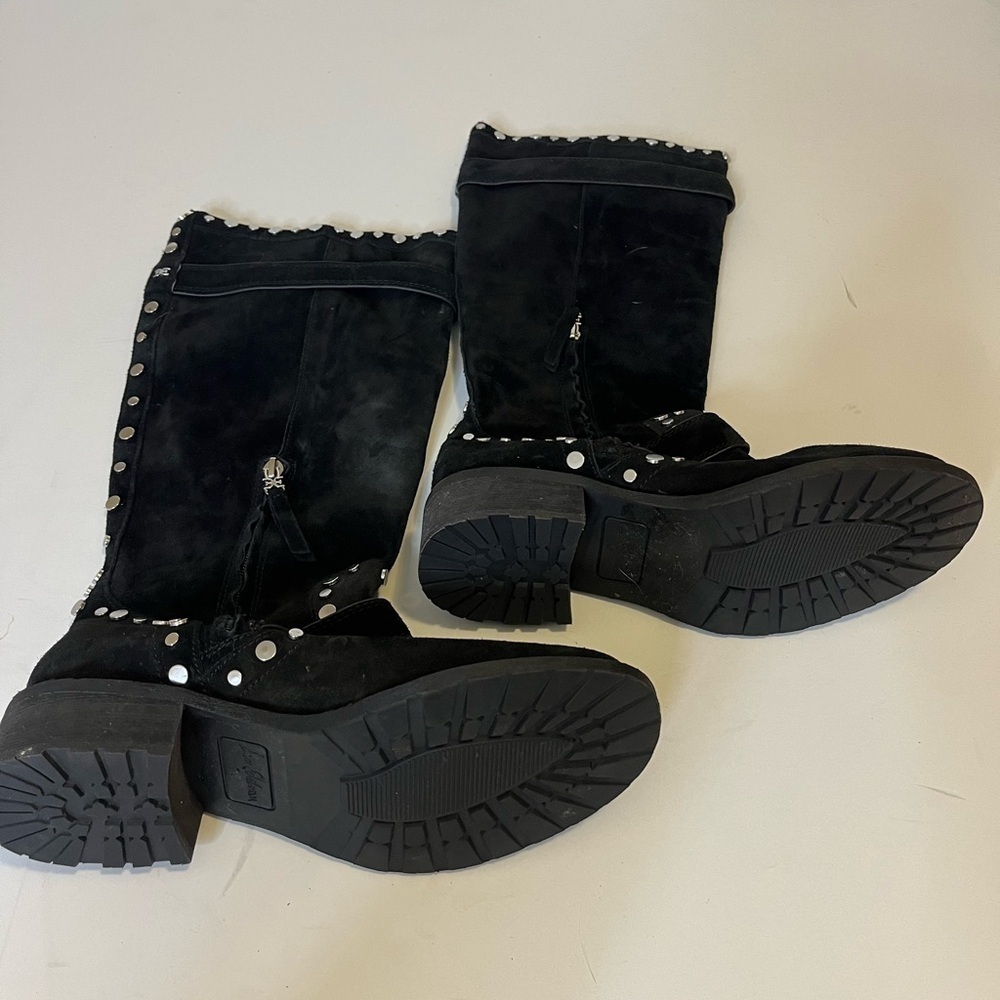 Sam Edelman, black boots leather studded  Size 6, like new never worn - Picture 4 of 7
